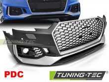 Load image into Gallery viewer, Paraurti Anteriore Sportivo Argento Neri con Fori Sensori di Parcheggio per AUDI A4 B9 08.15-19