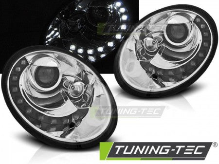 Fari Anteriori DAYLIGHT CHROME per VW NEW BEETLE 06-12