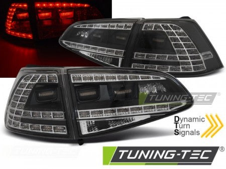 Fanali Posteriori LED SPORT Neri sequenziali per VW GOLF MK7 13-17