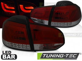 Fanali Posteriori LED BAR Rossi SMOKE per VW GOLF MK6 10.08-12