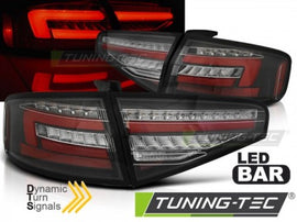 Fanali Posteriori LED BAR Neri sequenziali per AUDI A4 B8 12-15 SEDAN OEM LED