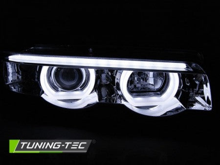 Fari Anteriori ANGEL EYES LED 3D CHROME per BMW Serie 7 E38 94-01