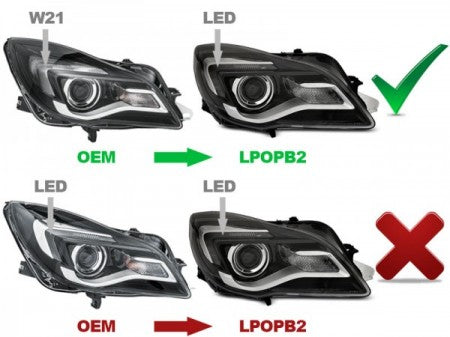 Fari Anteriori per  OPEL INSIGNIA 13-17 Neri LED