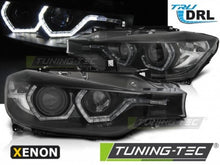 Load image into Gallery viewer, Fari Anteriori XENON ANGEL EYES LED DRL Neri per BMW Serie 3 F30/F31 10.11 - 05.15