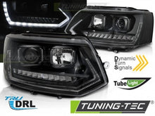 Load image into Gallery viewer, Fari Anteriori TUBE LIGHT DRL Neri sequenziali per VW T5 2010-2015