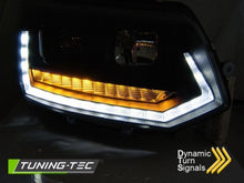 Load image into Gallery viewer, Fari Anteriori TUBE LIGHT DRL Neri sequenziali per VW T5 2010-2015