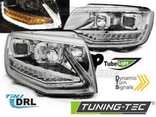 Load image into Gallery viewer, Fari Anteriori TUBE LIGHT DRL CHROME sequenziali per VW T6 15-19