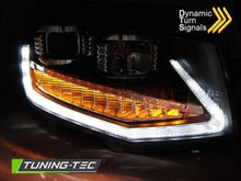 Carica l&#39;immagine nel visualizzatore di Gallery, Fari Anteriori TUBE LIGHT DRL Neri sequenziali per VW T6 15-19