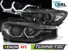 Load image into Gallery viewer, Fari Anteriori XENON ANGEL EYES LED DRL Neri AFS per BMW Serie 3 F30/F31 10.11 - 05.15