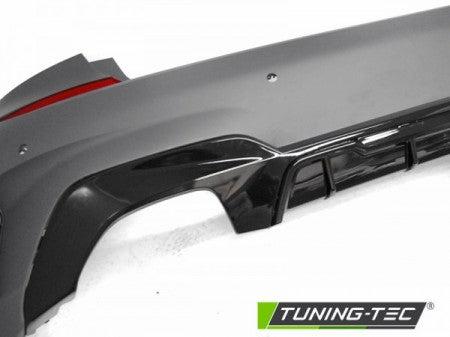 Paraurti Posteriore PERFORMANCE STYLE con Fori Sensori di Parcheggio Nero Lucido -[ ]--[ ]- per BMW Serie 3 G20 19-22