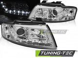 Fari Anteriori DAYLIGHT CHROME per AUDI A4 B6 CABRIO 02-06