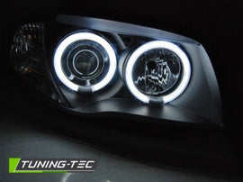 Fari Anteriori ANGEL EYES CCFL Neri per BMW Serie 1 E87/E81/82/88 04-11