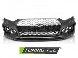 Paraurti Anteriore Sportivo Nero con Fori Sensori di Parcheggio per AUDI A5 F5 16-19