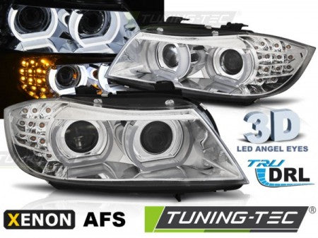 Fari Anteriori XENON LED DRL CHROME AFS per BMW Serie 3 E90/E91 09-11