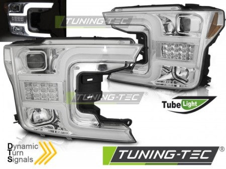 Fari Anteriori TUBE LIGHT CHROME per FORD F150 MK13 17-20