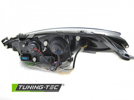 Fari Anteriori per PEUGEOT 207 05.06-06.12 DAYLIGHT Neri W/MOTOR