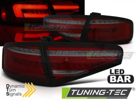 Fanali Posteriori LED BAR Rossi SMOKE sequenziali per AUDI A4 B8 12-15 SEDAN OEM BULB