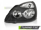 Fari Anteriori Neri LEFT SIDE TYC per RENAULT CLIO MK2 06.01-09.05