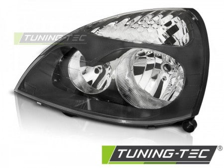 Fari Anteriori Neri LEFT SIDE TYC per RENAULT CLIO MK2 06.01-09.05