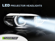 Load image into Gallery viewer, Fari Anteriori LED ANGEL EYES LED DRL Neri per BMW X5 E70 07-13 (XENON OEM)