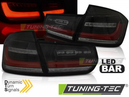 Fanali Posteriori LED BAR sequenziali Neri SMOKE per BMW Serie 3 F30 11-18