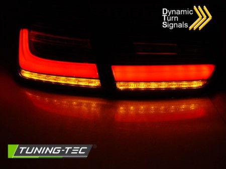 Fanali Posteriori LED BAR sequenziali Neri SMOKE per BMW Serie 3 F30 11-18