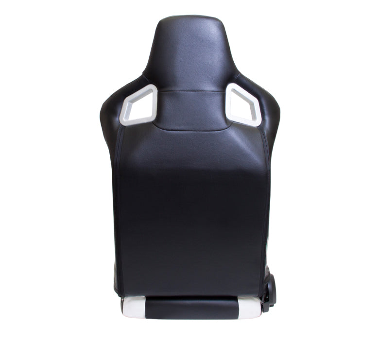 NRG Adjustable Seats Black - White