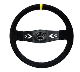 NRG Volante 76mm Pelle scamosciata Black
