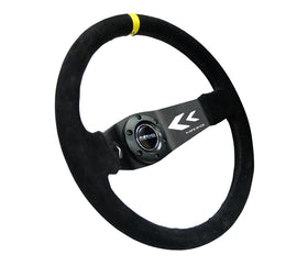 NRG Volante 76mm Pelle scamosciata Black