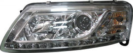 Audi A6 C6 4F 04-08 Fari Anteriori DRL Trasparenti (HID type)