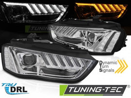 Fari Anteriori XENON LED CHROME sequenziali per AUDI A4 B8 12-15