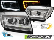 Carica l&#39;immagine nel visualizzatore di Gallery, Fari Anteriori TUBE LIGHT CHROME DRL sequenziali per VW CRAFTER II 2017-