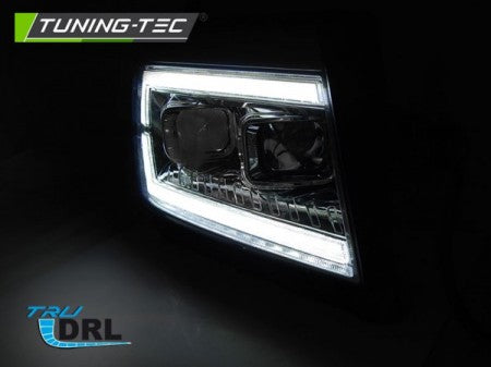 Fari Anteriori TUBE LIGHT CHROME DRL sequenziali per VW CRAFTER II 2017-