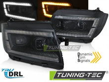 Load image into Gallery viewer, Fari Anteriori TUBE LIGHT Neri DRL sequenziali per VW CRAFTER II 2017-