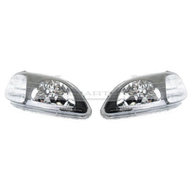 DEPO Fari Anteriori JDM Style Regolazione Manuale Interno Nero Honda Civic EJ EK Pre-Facelift 1996-1998 Phase 1