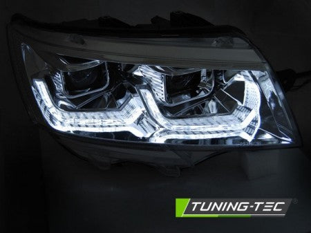 Fari Anteriori TUBE LIGHT CHROME DRL sequenziali per VW T6.1 20-