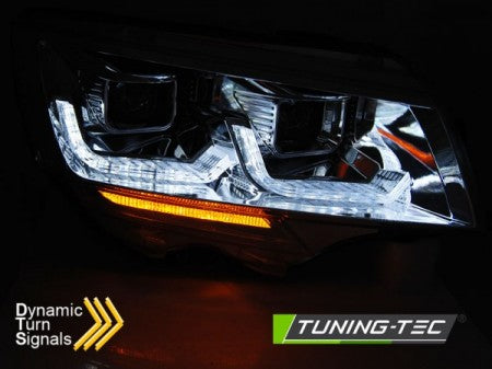 Fari Anteriori TUBE LIGHT CHROME DRL sequenziali per VW T6.1 20-