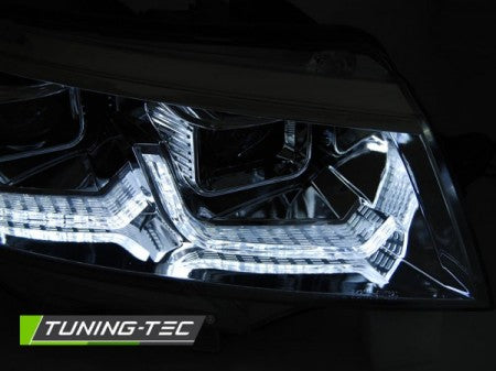 Fari Anteriori TUBE LIGHT CHROME DRL sequenziali per VW T6.1 20-