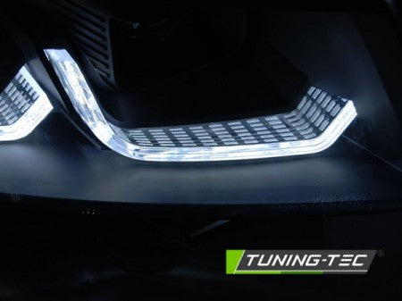 Fari Anteriori TUBE LIGHT Neri DRL sequenziali per VW T6.1 20-