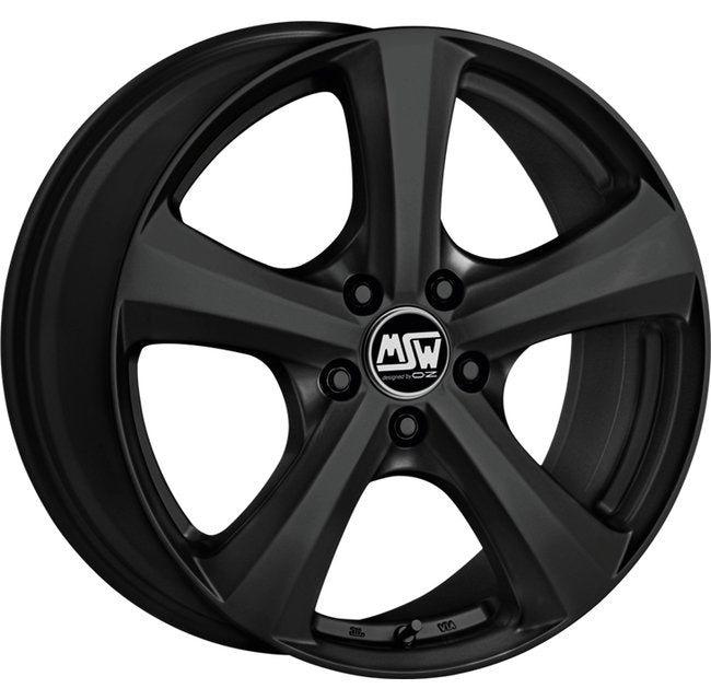 Cerchio in Lega MSW 19 W 18x8 ET45 5x108 MATT BLACK CERTIFICATO NAD