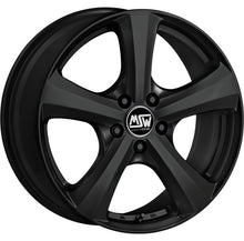 Load image into Gallery viewer, Cerchio in Lega MSW 19 W 18x8 ET45 5x108 MATT BLACK CERTIFICATO NAD