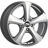 Cerchio in Lega MSW 19 W 17x7 ET41 5x120 FULL SILVER CERTIFICATO NAD