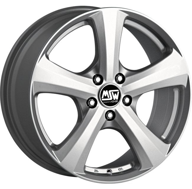 Cerchio in Lega MSW 19 W 17x7 ET40 5x105 FULL SILVER CERTIFICATO NAD