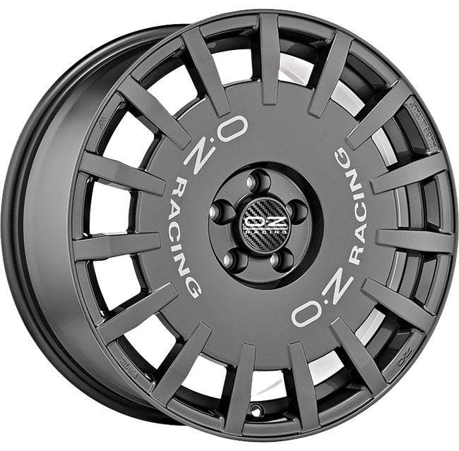 Cerchio in lega OZ Racing RALLY RACING 17x7 ET45 5x108 DARK GRAPHITE SILVER LETTERING CERTIFICATO NAD