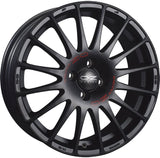 Cerchio in lega OZ Racing SUPERTURISMO GT 18x8 ET50 5x112 MATT BLACK RED LETTERING CERTIFICATO NAD