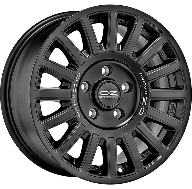 Cerchio in lega OZ Racing RALLY RAID 17x8 ET20 6x114 MATT BLACK SILVER LETTERING CERTIFICATO NAD