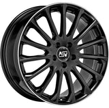 Cerchio in Lega MSW 30 20x9.5 ET22 5x112 GLOSS BLACK+DIAMOND LIP CERTIFICATO NAD