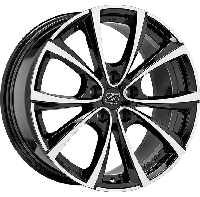 Cerchio in Lega MSW 27T 19x10.5 ET45 5x120 GLOSS BLACK FULL POLISHED CERTIFICATO NAD