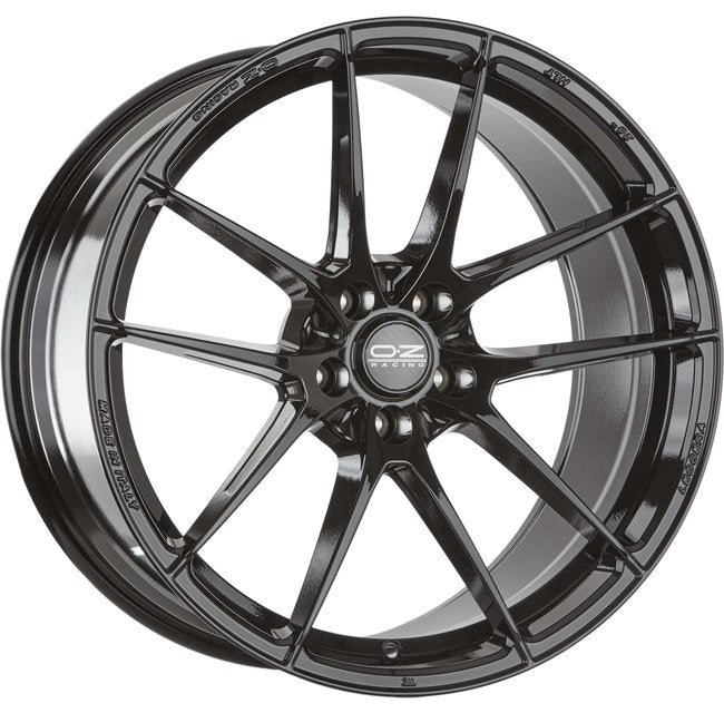 Cerchio in lega OZ Racing LEGGERA HLT 18x8 ET35 5x100 GLOSS BLACK CERTIFICATO NAD