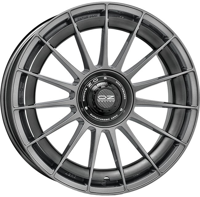 Cerchio in lega OZ Racing SUPERTURISMO AERO 18x8 ET35 5x112 STAR GRAPHITE CERTIFICATO NAD